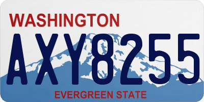 WA license plate AXY8255