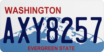WA license plate AXY8257