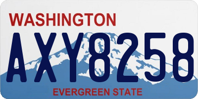WA license plate AXY8258