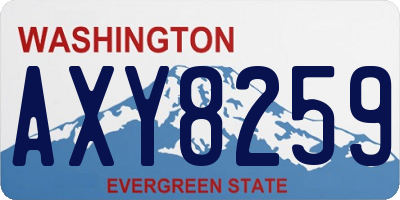 WA license plate AXY8259