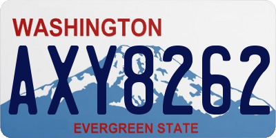 WA license plate AXY8262
