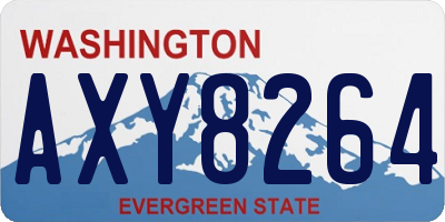 WA license plate AXY8264