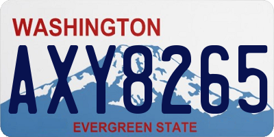 WA license plate AXY8265