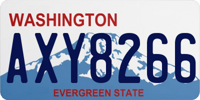 WA license plate AXY8266