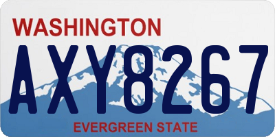 WA license plate AXY8267