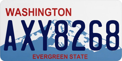 WA license plate AXY8268