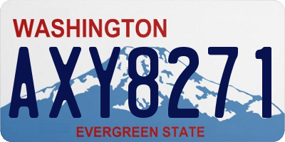 WA license plate AXY8271