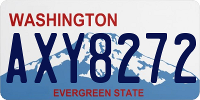 WA license plate AXY8272