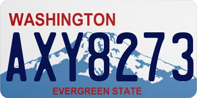 WA license plate AXY8273