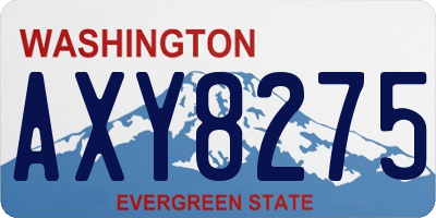 WA license plate AXY8275