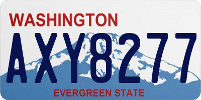 WA license plate AXY8277