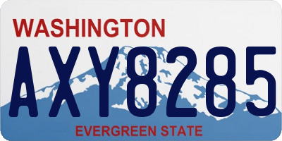 WA license plate AXY8285