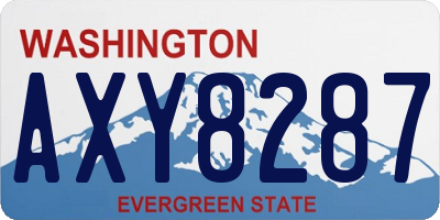 WA license plate AXY8287