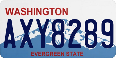 WA license plate AXY8289