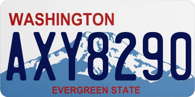 WA license plate AXY8290