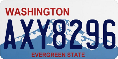 WA license plate AXY8296