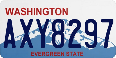 WA license plate AXY8297