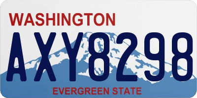 WA license plate AXY8298