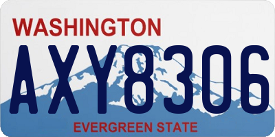 WA license plate AXY8306
