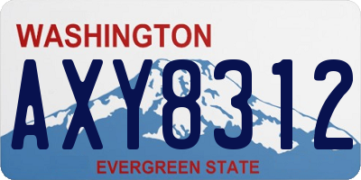 WA license plate AXY8312
