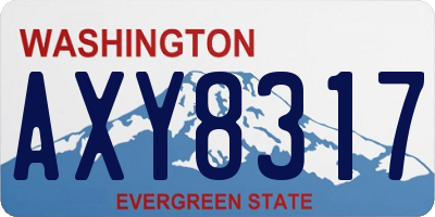 WA license plate AXY8317