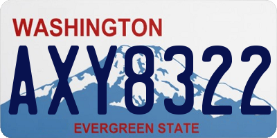 WA license plate AXY8322