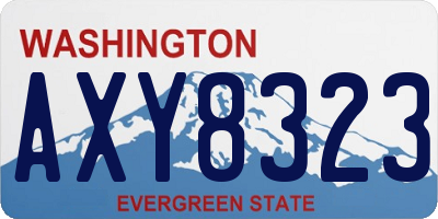 WA license plate AXY8323