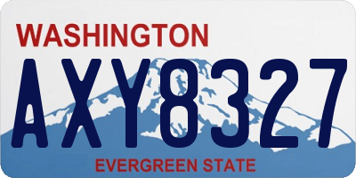 WA license plate AXY8327