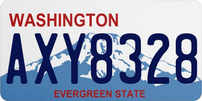 WA license plate AXY8328