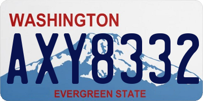 WA license plate AXY8332