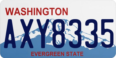 WA license plate AXY8335