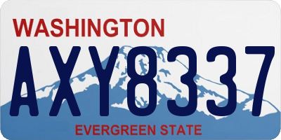WA license plate AXY8337