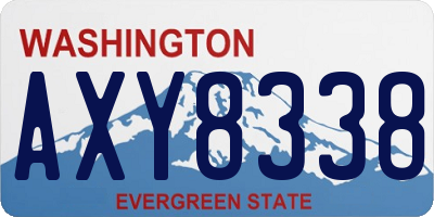 WA license plate AXY8338