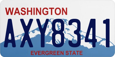 WA license plate AXY8341