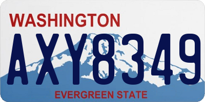 WA license plate AXY8349