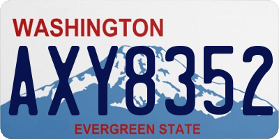 WA license plate AXY8352