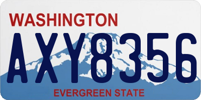 WA license plate AXY8356