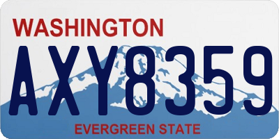 WA license plate AXY8359