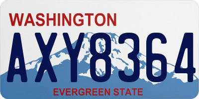WA license plate AXY8364