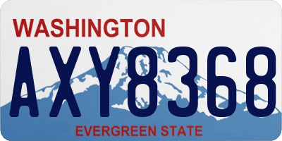 WA license plate AXY8368