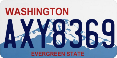 WA license plate AXY8369