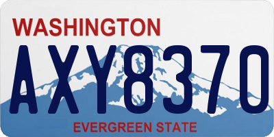 WA license plate AXY8370