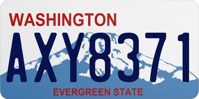 WA license plate AXY8371