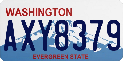 WA license plate AXY8379