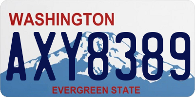 WA license plate AXY8389