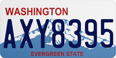 WA license plate AXY8395