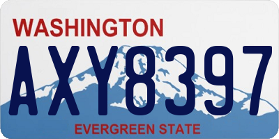 WA license plate AXY8397