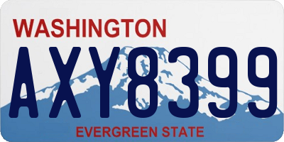 WA license plate AXY8399