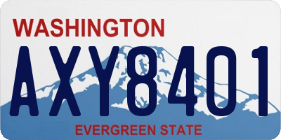 WA license plate AXY8401