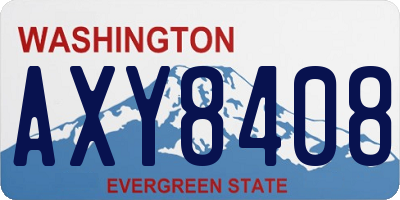 WA license plate AXY8408